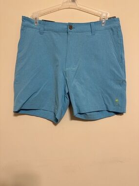 Margaritaville Sky Blue Flat-Front Men's Shorts